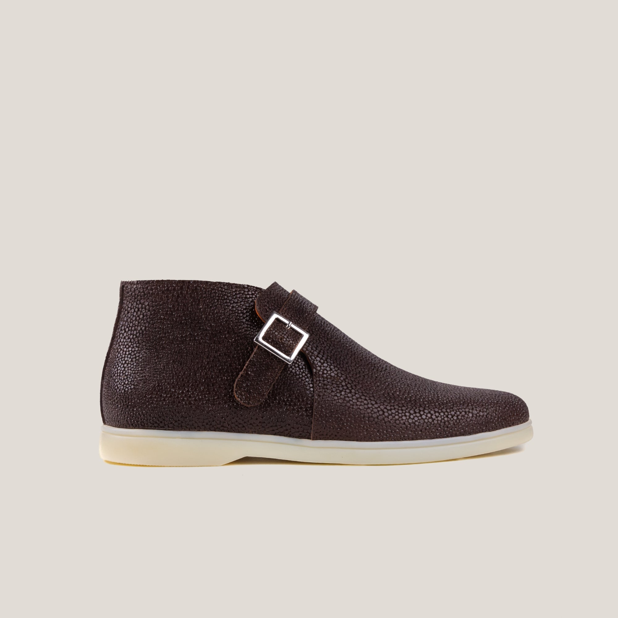 Biella - Dark Brown Grain Leather - Monk Strap Boots