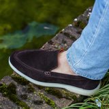 Capri - Donkerbruine Suède - Loafers