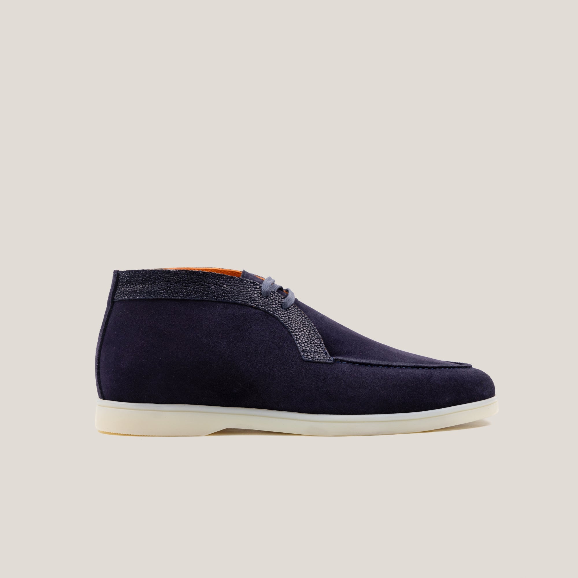 Lecco - Croco Donkerblauwe Suède - Chukka Boots