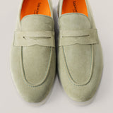 Portofino - Bamboo Groen Suède - Penny Loafers