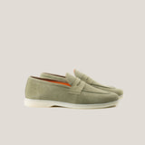 Portofino - Bamboo Groen Suède - Penny Loafers