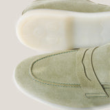 Portofino - Bamboo Groen Suède - Penny Loafers