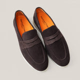 Portofino - Donkerbruine Suède - Penny Loafers