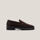 Trento - Donkerbruine Suède - Loafers