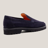 Trento - Donkerblauwe Suède - Loafers