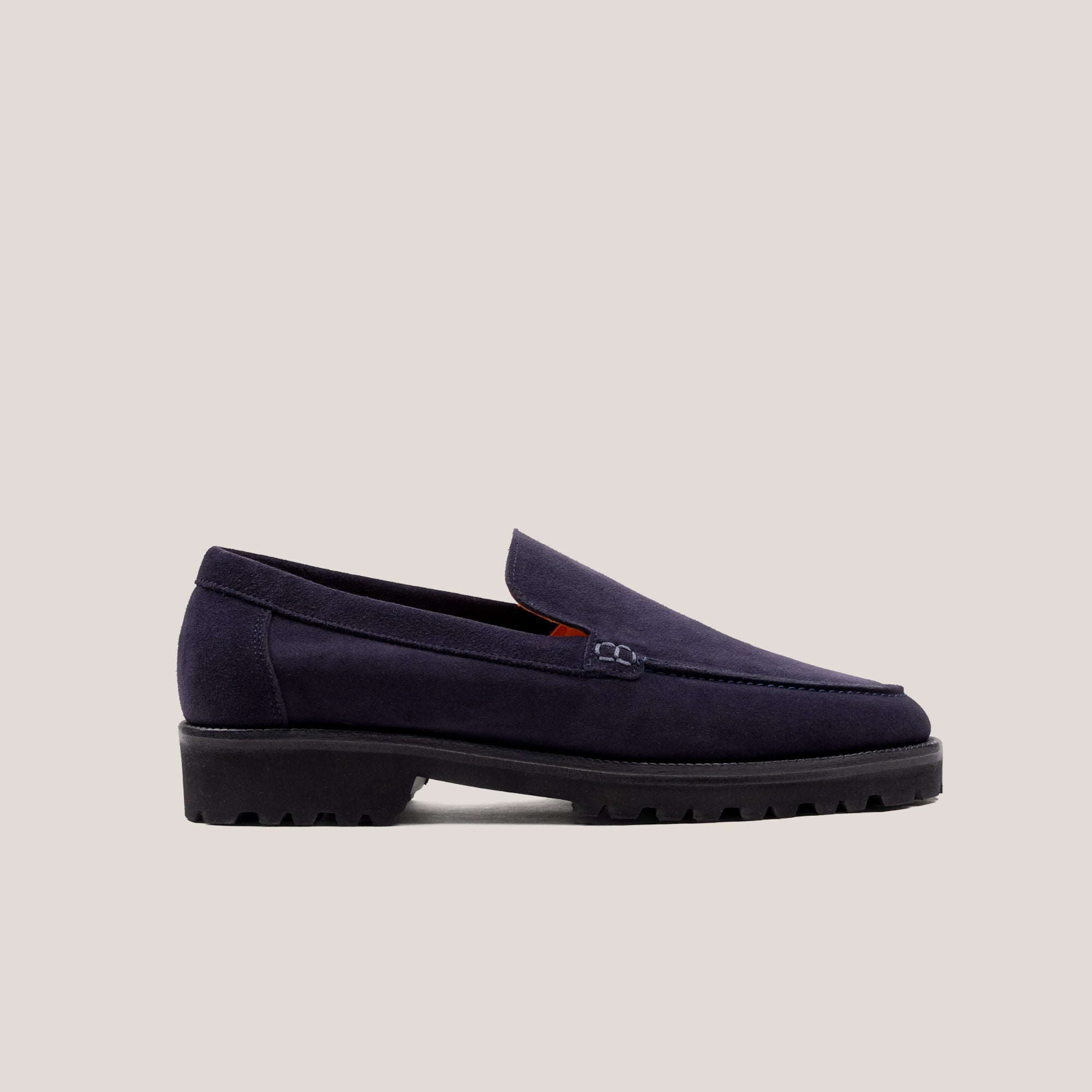 Trento - Donkerblauwe Suède - Loafers