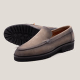Trento - Taupe Grijze (dodo) Suède - Loafers