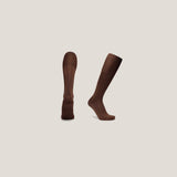 High Knee Chocolat Brown Socks