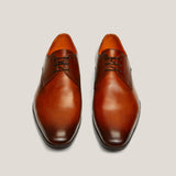 Boston24 Cognac Brown Leather Derby Shoes