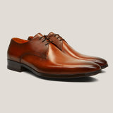 Boston-24 Cognac Brown Leather Derby Shoes