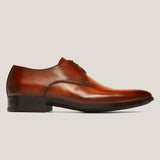 Boston-24 Cognac Brown Leather Derby Shoes