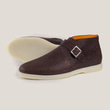  Biella Donkerbruine Leren Monk Boots