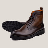 Bolzano24 Saddle Brown Patina leren laarzen