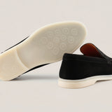 Capri - Black Suede 1668 Croco - Loafers — detail view | Reinhard Frans