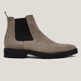 Chelsea24 Taupe Grijze Suède Chelsea Boots