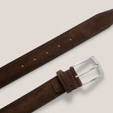Suede Belt - Chocolate Airbrushed Edges