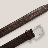 Leather Belt - Donkerbruin (1667) Croco