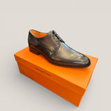 Boston - Galaxy Silver Leather Hand Patina - Size 43