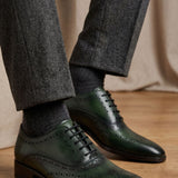 Naples -  Smaragdgroene Patina - Leren Brogues