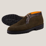 Lecco Camouflage Groen Suède Chukka Boots