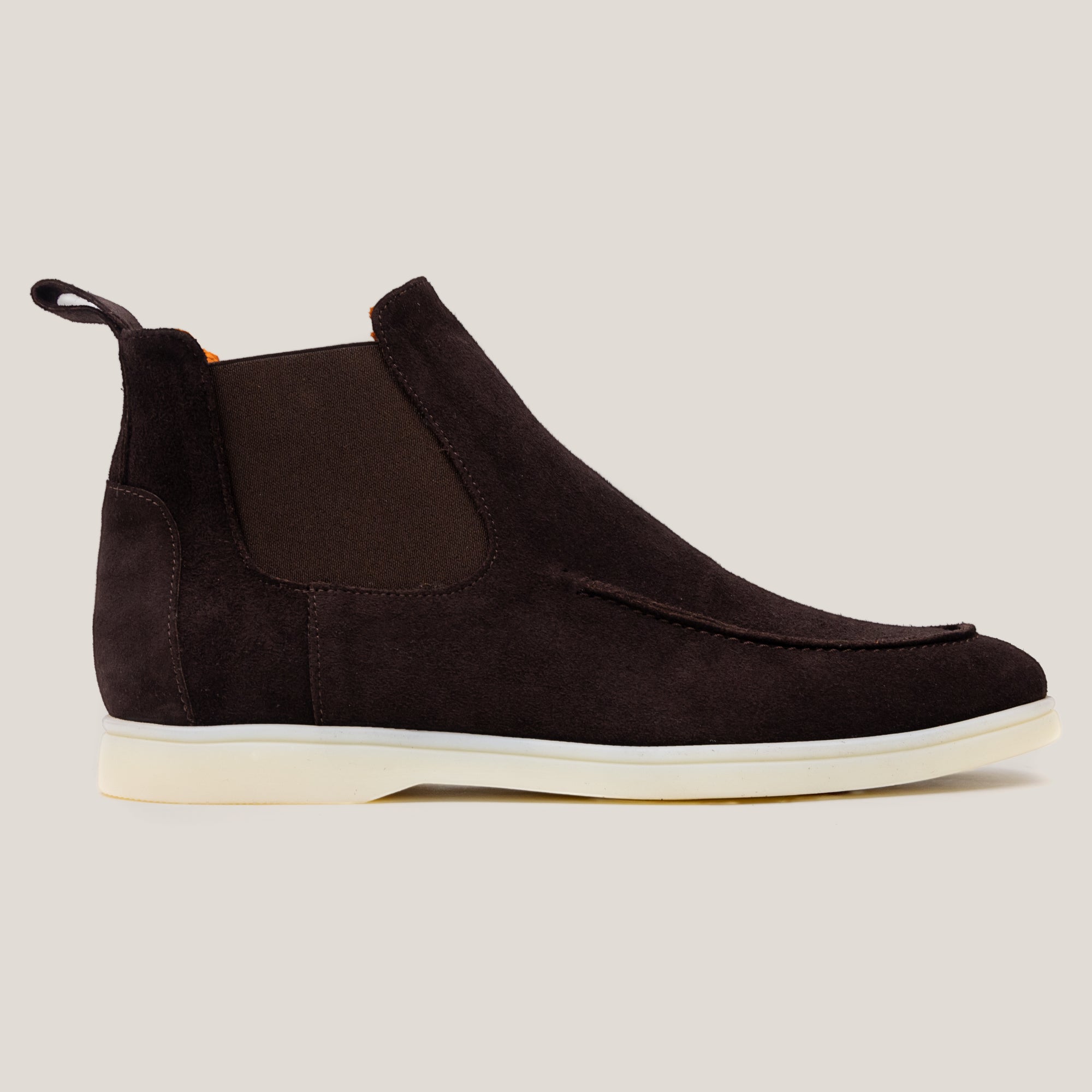 Livorno Donkerbruine Suède Chelsea Boots