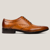 Naples Cognac Lichtbruine Leren Brogues