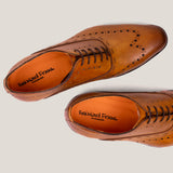 Naples Cognac Lichtbruine Leren Brogues