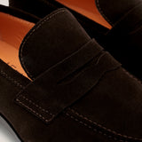 Porto - Donkerbruine Suède - Penny Loafers