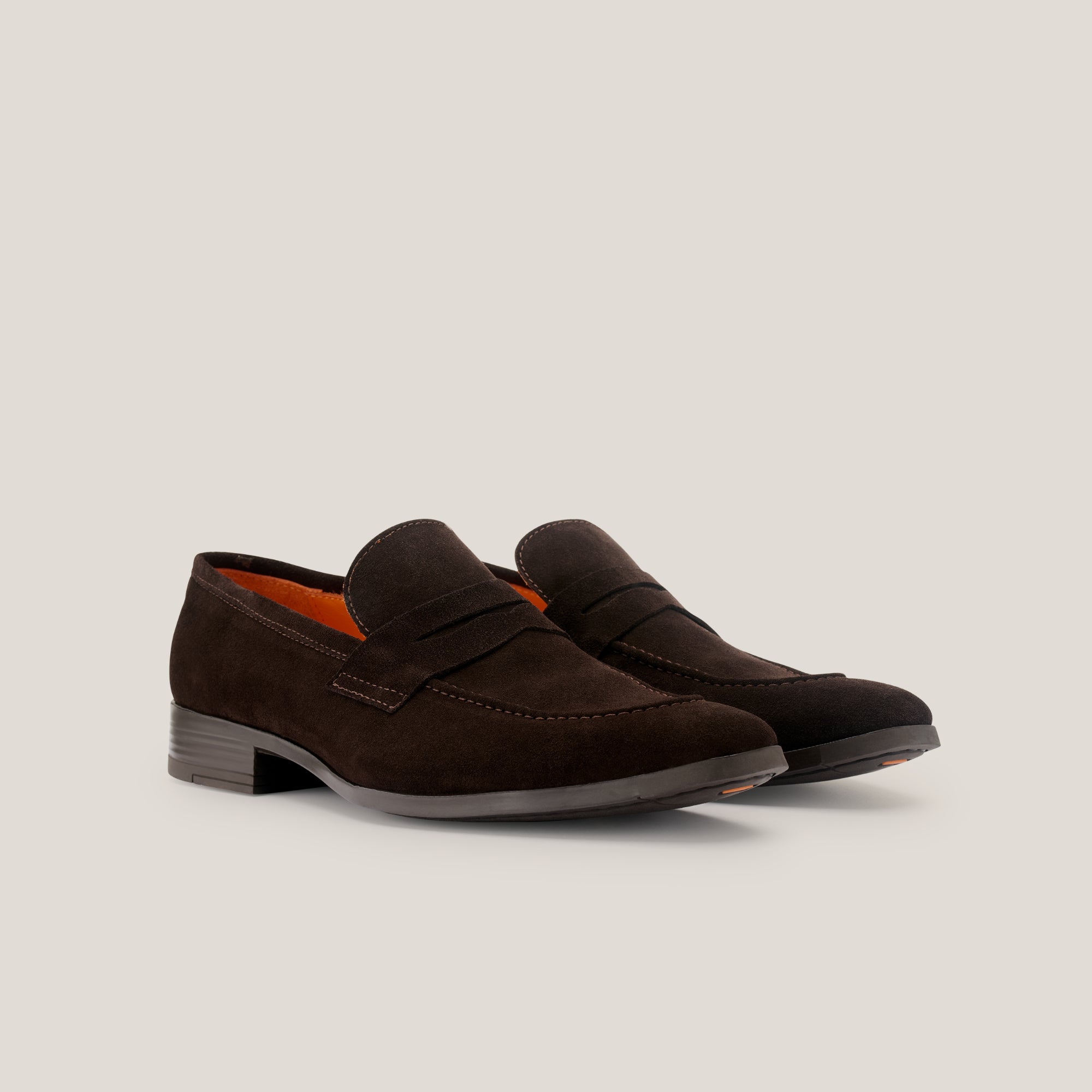 Porto - Donkerbruine Suède - Penny Loafers