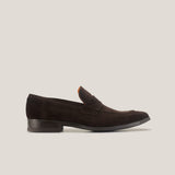 Porto - Donkerbruine Suède - Penny Loafers