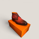 Coma - Red Hand Edge Patina Leather - size 42 | Reinhard Frans