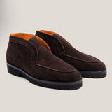 Sienna Dark Brown Suede Slip-on Chukkas