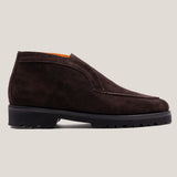 Sienna Dark Brown Suede Slip-on Chukkas