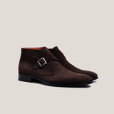 Stockholm - Dark Brown Suede - Monk Strap Boots