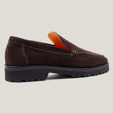 Trento Dark Brown Suede Loafers