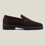 Trento Donkerbruine Suède Loafers