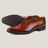 Vienna24 Cognac Patina Leather Wholecut Oxfords