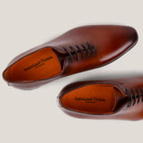 Vienna24 Cognac Patina Leather Wholecut Oxfords