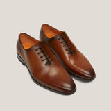 Vienna24 Cognac Patina Leather Wholecut Oxfords