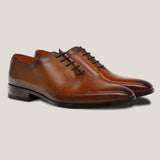 Vienna24 Cognac Patina Leather Wholecut Oxfords