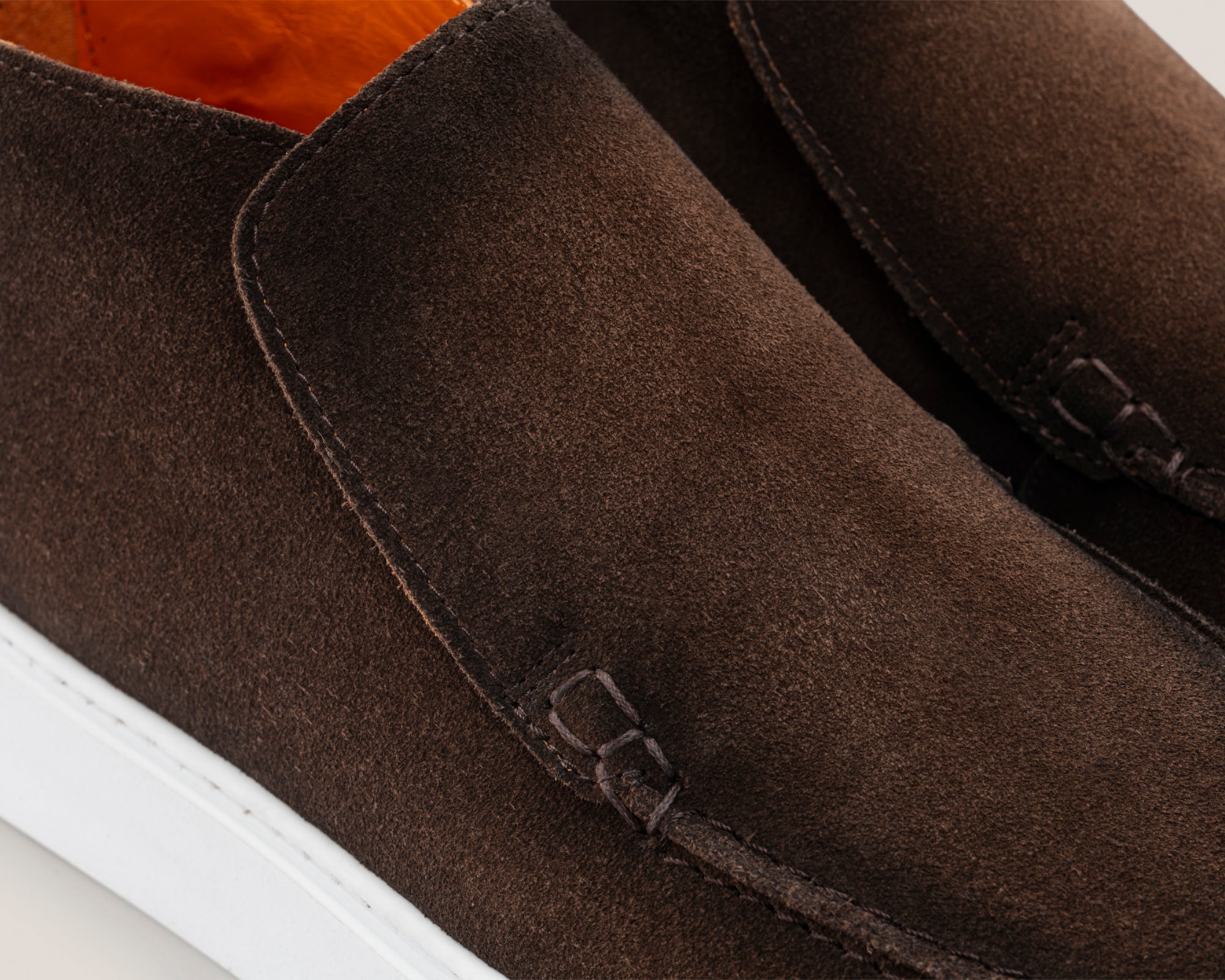 Ankle Loafers | Andora Chiro - Chocolate Airbrushed Suede - Loafer Boots | Reinhard Frans