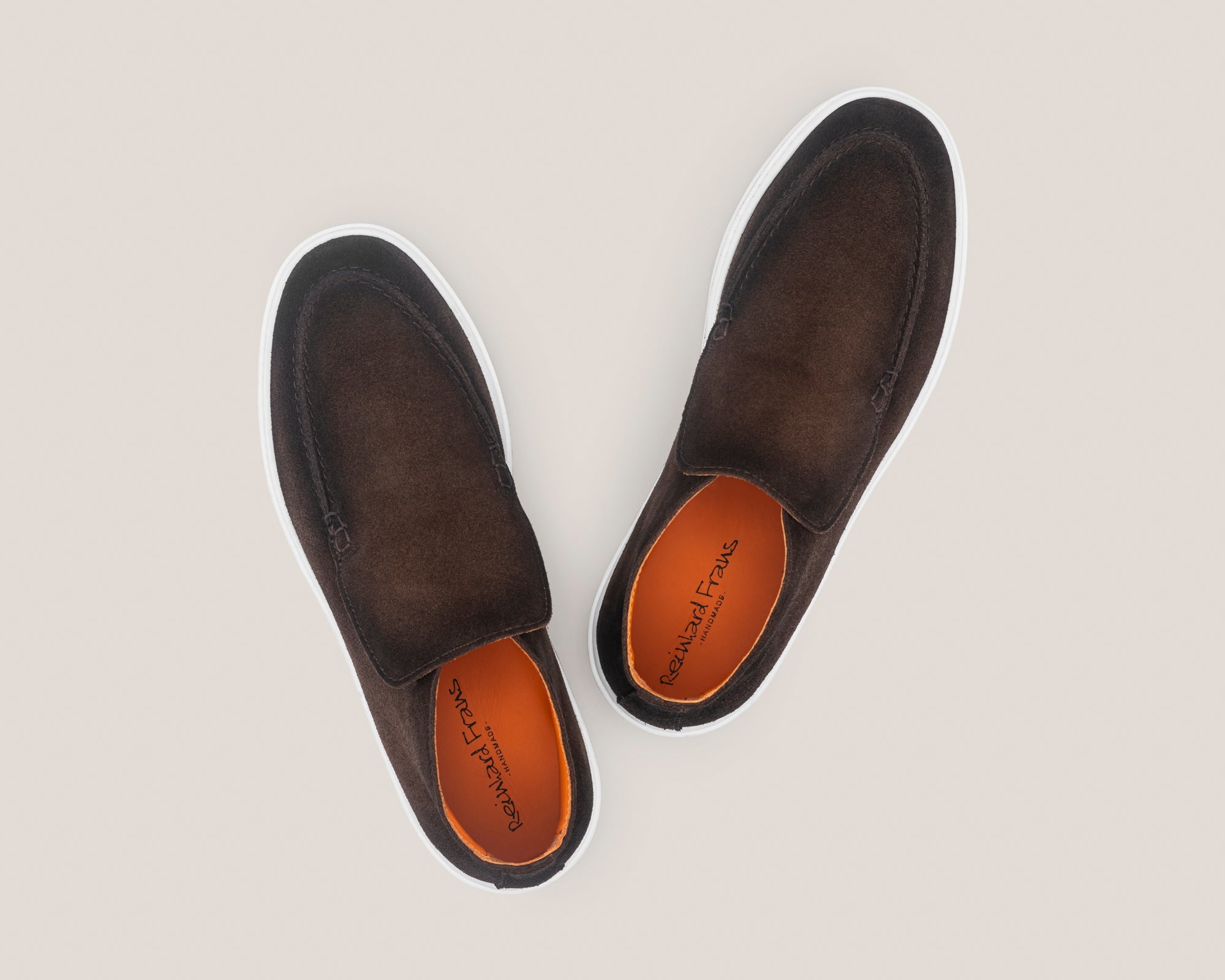 Ankle Loafers | Andora Chiro - Chocolate Airbrushed Suede - Loafer Boots | Reinhard Frans