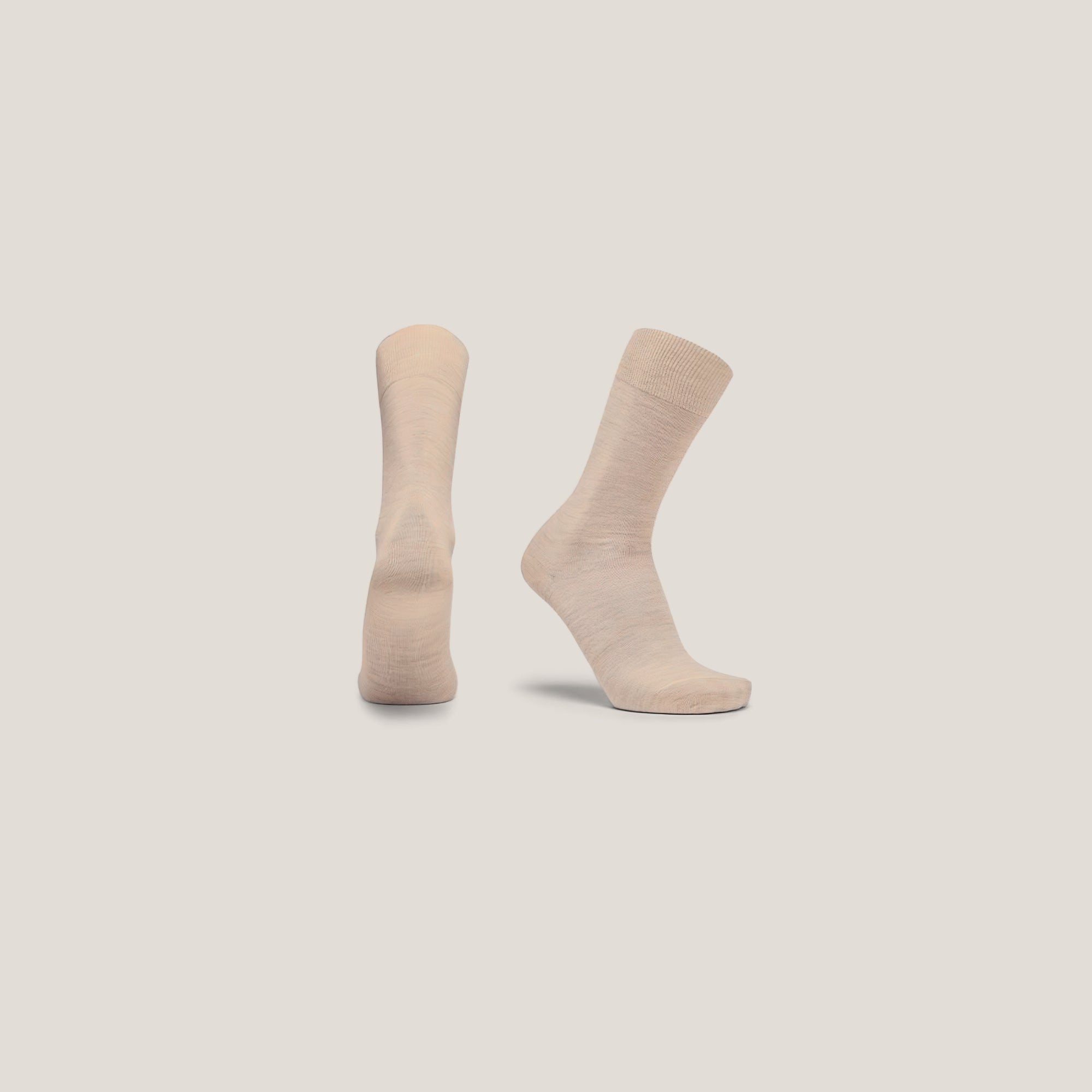 Beige Merino Wool Socks - Reinhard Frans - socks