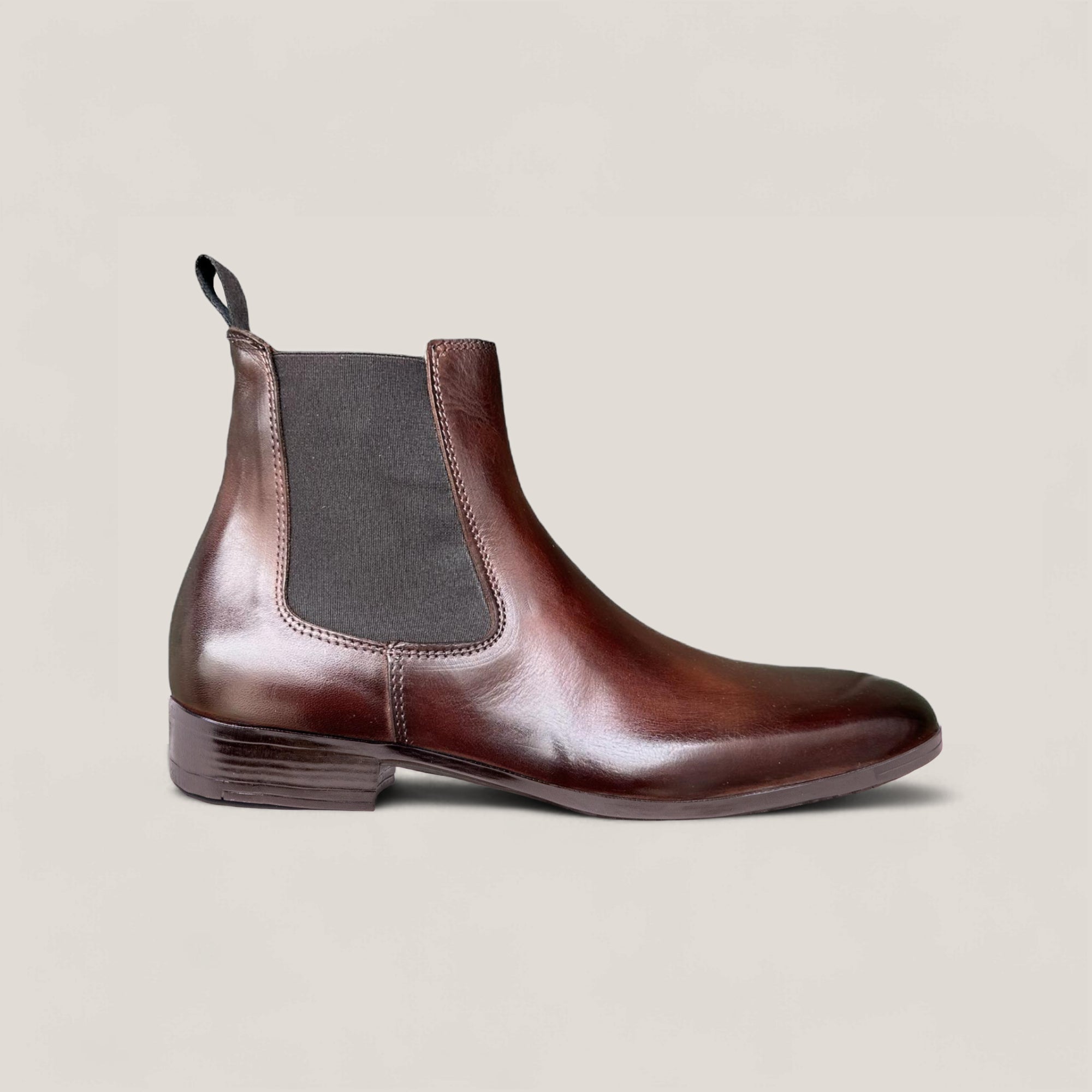Bergamo - Mahogany Brown Leather - Chelsea Boots