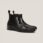 Bergamo - Cacao Criollo Croco - Chelsea Boots — Boots | Reinhard Frans