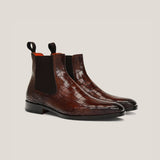 Bergamo - Terra d'Oro Patina Croco - Chelsea Boots