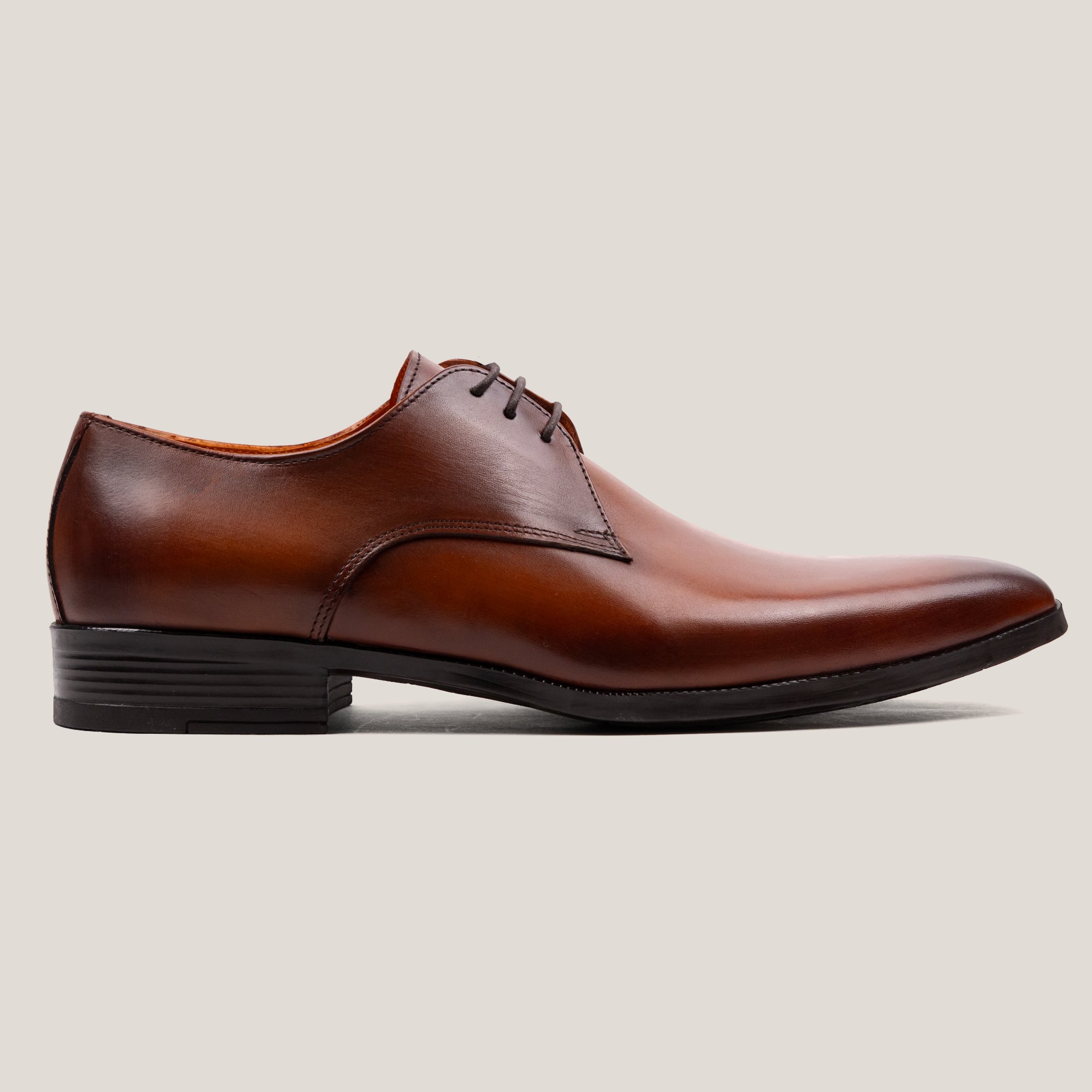 Boston24 Cognac Leder Derby Schuhe