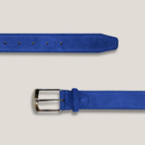 Bright Blue Suede Belt