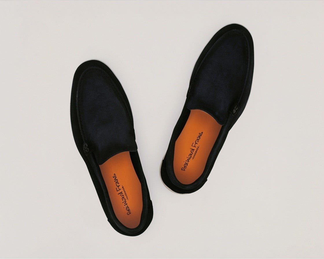 Mens Capri - Black Suede - Loafers - Reinhard Frans - Summer Loafers