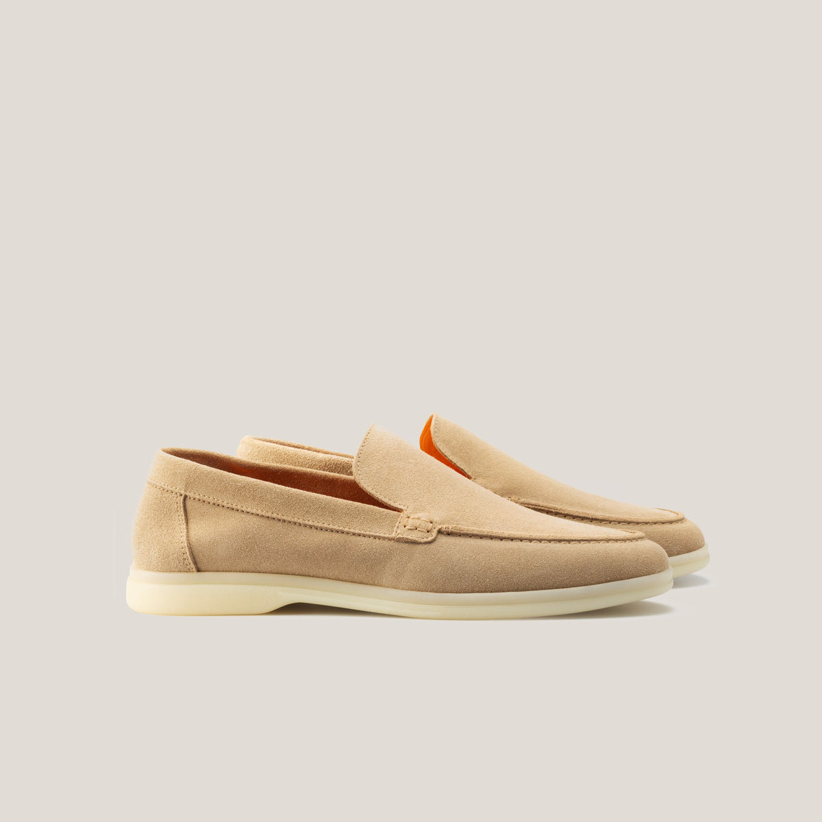 Capri Beige Suede Loafers - Reinhard Frans display picture 2